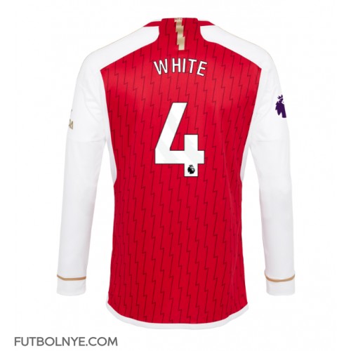 Camiseta Arsenal Benjamin White #4 Primera Equipación 2023-24 manga larga